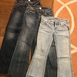 Lot of 3 Silver Brand Jeans